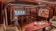 The ground floor of a new coastal home overlooks a large cove on the Rhode Island coast, and when the layout included a theater, the owner had the space designed to mimic the look and feel of a classic yacht […]