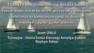 Turmepa Antalya Şube Başkanı Sn Osman Ayık başkanlığa aday olmayacağını STK’lardaki görevlerinden ayrıldığını bir bayrak değişiminin vakitin geldiğini 24 Mart 2021 tarihindeki sözlü olarak yönetim kurulunda belirtikten sonra; Başkan Yardımcısı olduğum derneğimize Başkan adayı olmak için karar verdim ve üyelerimizi […]